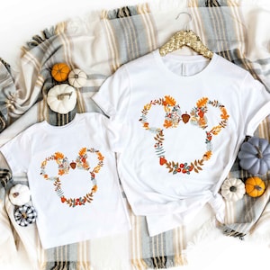 Cute Fall Disney Minnie Shirt, Fall Vibes Shirt, Fall Disney Vacation, Disney Halloween, Disney Fall Shirt, Matching Family Tee, Disney Gift