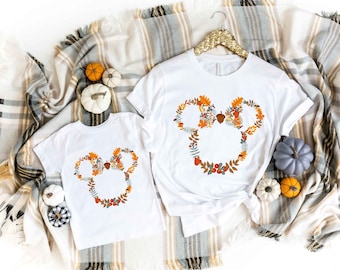 Cute Fall Disney Minnie Shirt, Fall Vibes Shirt, Fall Disney Vacation, Disney Halloween, Disney Fall Shirt, Matching Family Tee, Disney Gift