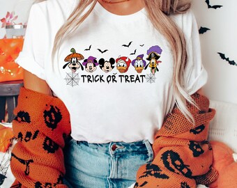 Disney Trick Or Treat Shirt, Disneyland Halloween Sweatshirt, Disneyworld Halloween Shirt, Halloween Mickey Minnie, Mickey Trick Or Treat