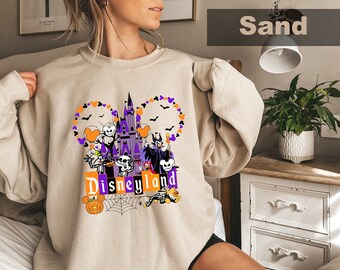 Disneyland Halloween Sweatshirt, Mickey and Friends Halloween Shirt, Disney Halloween Shirt, Disney Family Shirt, Disney Castle Halloween