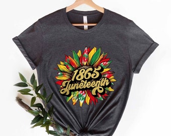 Floral Colorful 1865 Juneteenth T-Shirt, Juneteenth Shirt, Juneteenth Gift, Black Lives Matter Shirt, Black History Shirt, Black Culture Tee