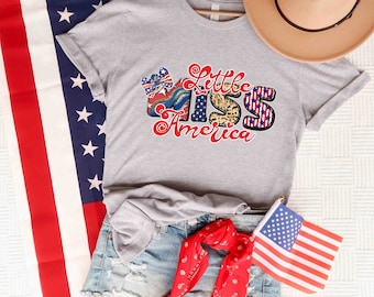 Little Miss America T-Shirt, 4th of July Shirt, America Shirt, Independence Day Shirt, Patriotic Shirt, Fourth Of July Shirt, Memorial Day
