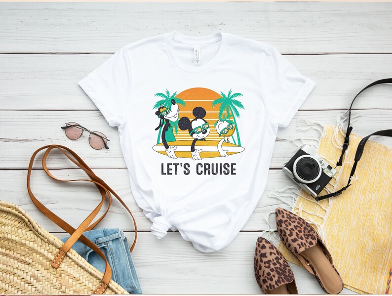 Disney Let's Cruise Shirt, Colorful Let's Cruise Shirt, Disneyland Shirt, Let's Cruise Tees, Disney Cruise Shirts, Disneyworld Shirt zdjęcie 2