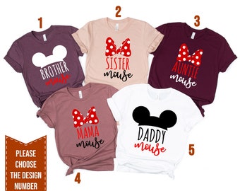Disney Family Matching Mickey And Minnie Head T-Shirt, Disney Shirt, Disney Trip Shirt, Disney Vacation Shirt, Disney Family Vacation Shirt