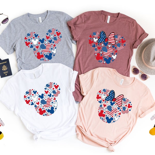 Disney Mickey and Minnie Fourth Of July Shirt, Fourth of July Disney Shirts, 4th of July Minnie Mickey Shirt, 4th Of July Couple Shirt