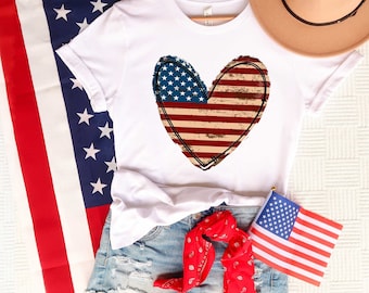 4th of July American Flag T-shirt, American Flag Shirt, USA Memorial Day shirt, Patriotic T-Shirt, 4th of July family shirts, America Shirt