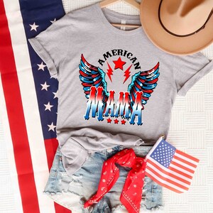 American Mama Eagle T-Shirt, America Shirt, Mom Life Shirt, Gift for Mom, July 4th, Memorial Shirt, American Mama tee, 4th of July Shirt