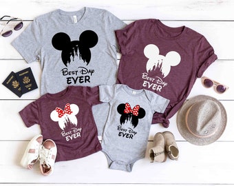 Disney Mickey and Minnie Best Day Ever Group T-Shirt, Family Disney Vacation Shirt, Disney Trip Shirt, Disneyland Shirt, Disney World Shirt