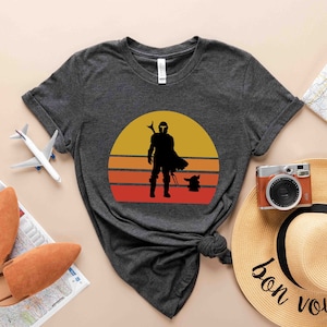 Mandalorian Baby Yoda T-Shirt, Star Wars The Mandalorian Shirt, Baby Yoda Shirt, Disney Baby Yoda Shirt, Disney Family Matching Shirt image 3