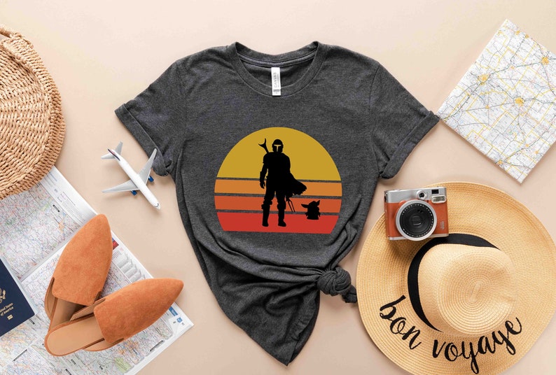 Mandalorian Baby Yoda T-Shirt, Star Wars The Mandalorian Shirt, Baby Yoda Shirt, Disney Baby Yoda Shirt, Disney Family Matching Shirt image 3