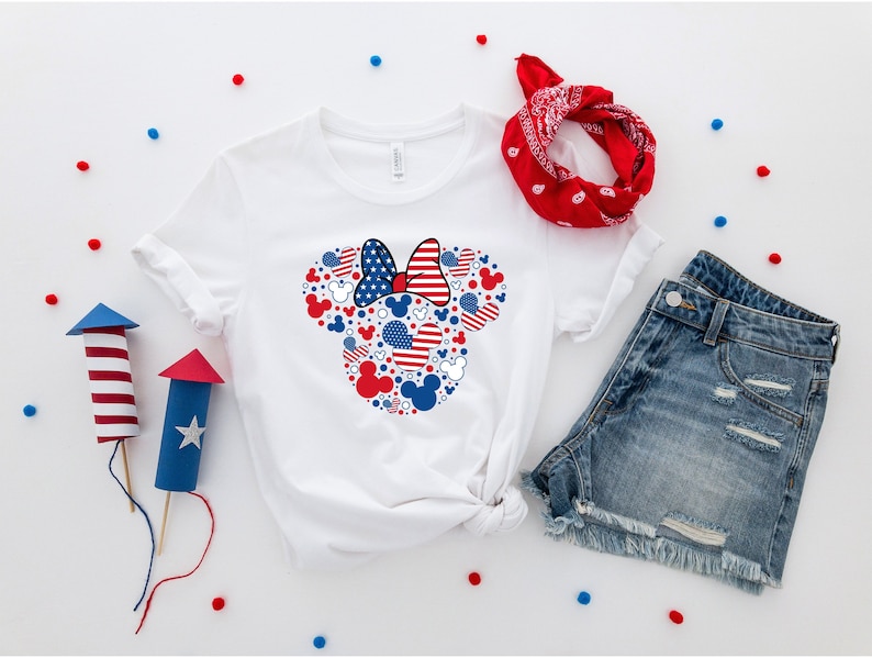 Disney Mickey and Minnie Fourth Of July Shirt, Fourth of July Disney Shirts, 4th of July Minnie Mickey Shirt, 4th Of July Couple Shirt image 2