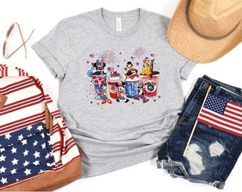 Disney 4th of July Coffee Shirt, Disney Independence Day Shirt, 4th Of July Patriotic Disney, Disneyworld Family matching 4th of July Shirt