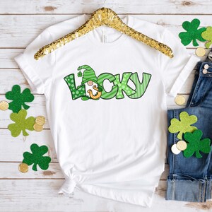 LOVE Patrick Day Gnomes T-Shirt, St. Patricks Day Shirt, Shamrock Lucky shirt, Four Leaf Clover, Shamrock Shirts, Patricks Day Irish T-shirt