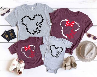 Disney Mickey and Minnie Best Day Ever Group T-Shirt, Family Disney Vacation Shirt, Disney Trip Shirt, Disneyland Shirt, Disney World Shirt