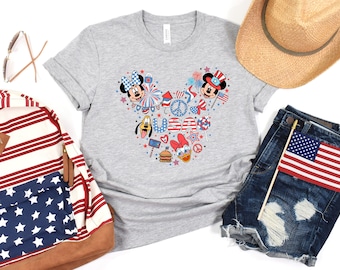 Disney Mickey and Minnie Fourth Of July Shirts,Happy 4th of July Disney Shirt,Disney Patriotic,Disney Independence Day,Disney Fourth of July