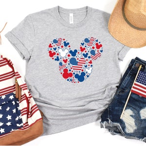 Disney Mickey and Minnie Fourth Of July Shirt, Fourth of July Disney Shirts, 4th of July Minnie Mickey Shirt, 4th Of July Couple Shirt image 3