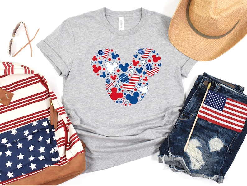 Disney Mickey and Minnie Fourth Of July Shirt, Fourth of July Disney Shirts, 4th of July Minnie Mickey Shirt, 4th Of July Couple Shirt image 3