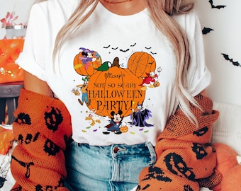 Mickey's Not-So-Scary Halloween Party Shirt, Mickey and Minnie Halloween Family Shirts, Disney Halloween Shirt, Disney Halloween Gift Shirts