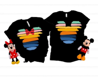 Retro Sunset Mickey T-Shirt,  Minnie Shirt, Magic Kingdom Shirt, Matching Family Travel Shirts, Disneyworld, Minnie Mouse, Disney Vacation