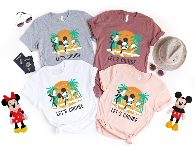 Disney Let's Cruise Shirt, Colorful Let's Cruise Shirt, Disneyland Shirt, Let's Cruise Tees, Disney Cruise Shirts, Disneyworld Shirt zdjęcie 1