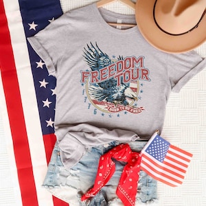 Freedom Tour - Born to Be Free T-Shirt, American Eagle Shirt, Independence Day Shirt, Patriotic Shirt, 4th of July Shirt, Memorial Day Shirt