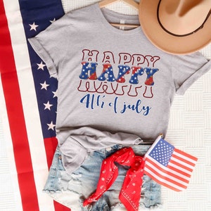 Happy 4th Of July T-Shirt, 4th of July Shirt, America Shirt, Independence Day Shirt, Patriotic Shirt, Fourth Of July Shirt, Memorial Day Tee