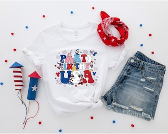 Disney Party in The USA Shirt, Disney Fourth of July, Mickey and Friends 4th of July shirt, Independence Day shirt, Disney Usa Patriotic Tee