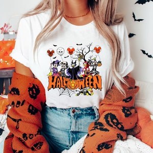 Disney Halloween Shirt, Disney Halloween Matching Shirt, Mickey Minnie and Friends Shirt, Disney Characters Halloween Shirt