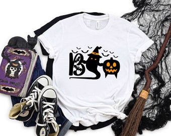 Halloween Boo T-Shirt, Halloween T-Shirt, Trick or Treat, Halloween Party, Ghost Shirt, Halloween Pumpkin Shirt, Halloween Spooky Boo Shirt
