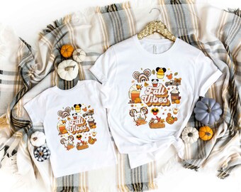 Cute Fall Disney Mickey Shirt, Fall Vibes Shirt, Fall Disney Vacation, Disney Halloween, Disney Fall Shirt, Matching Family Tee, Disney Gift