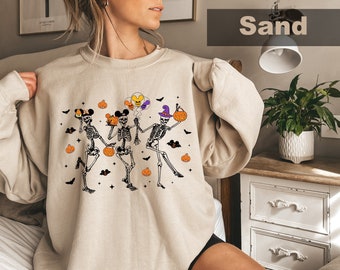 Disney Halloween Party Dancing Skeleton Mickey Ears Shirt, Disneyland Family T-Shirt, Disneyland Halloween Fall Gift, Funny Skeleton Tee