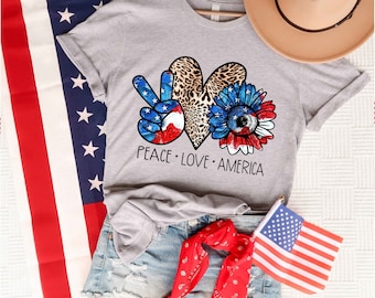 Peace Love America USA Flag Shirt,4th Of July Peace Love Shirts,Independence Day,Patriotic Shirt,4th Of July Gift,Fourth Of July,USA Shirt