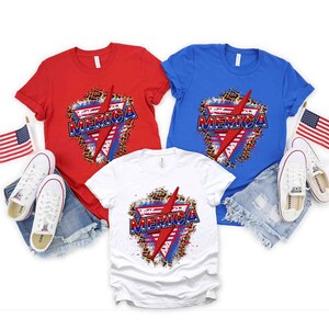 Retro Merica Leopard 4th of July T-Shirt, America Shirt, July 4th Shirt, Independence Day Shirt, Fourth Of July Shirt, American Flag T shirt