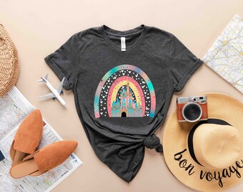 Disney Rainbow Castle T-Shirt, Disney Castle Shirt, Disney Family Shirt, Disneyworld Shirt, Disneyland Shirt, Disney Trip Magic Castle Shirt