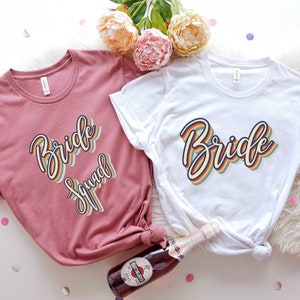 Bride and Bride Squad T-shirts, Team Bride Shirts, Bride Tee, Bride Squad Shirts, Bridesmaid Shirts, Bachelorette Party Shirts, Bridal Party