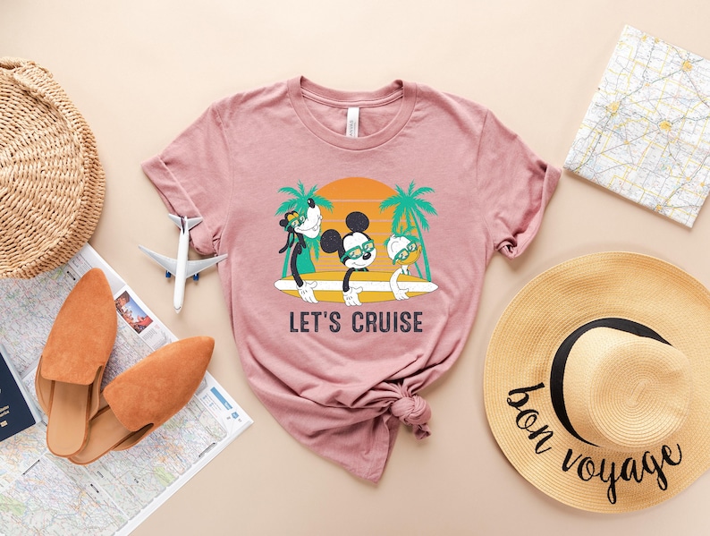 Disney Let's Cruise Shirt, Colorful Let's Cruise Shirt, Disneyland Shirt, Let's Cruise Tees, Disney Cruise Shirts, Disneyworld Shirt zdjęcie 3
