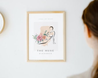 Elegante cartel de diseño de arte de pared / Decoración colgante del hogar / Descarga digital e instantánea Impresión de lienzo de arte de pared / Arte de pared editable