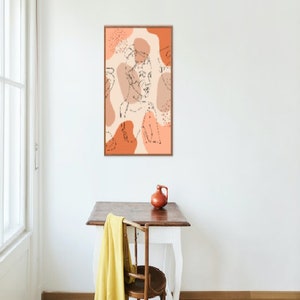 Beige Terracotta Minimalist Line Art Woman Wall Art Poster | Boho Hanging Home Decor | Digital And Instant Download Woman Wall Art