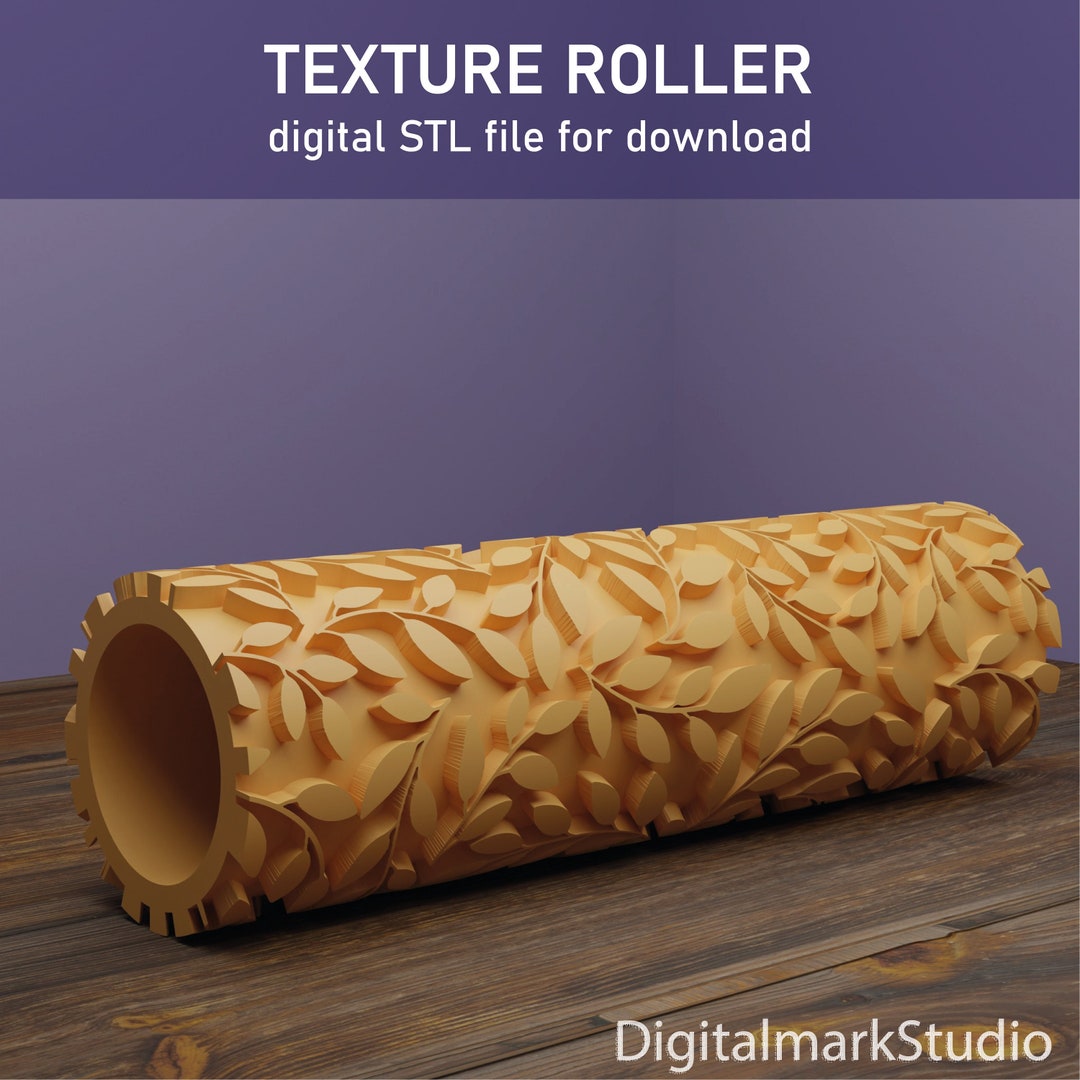 Texture Roller, Leaves Nature Pattern Seamless, Polymer Clay Texture
