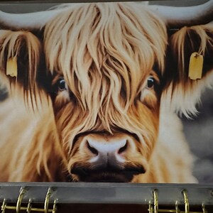 Highland Cow Binder - Etsy