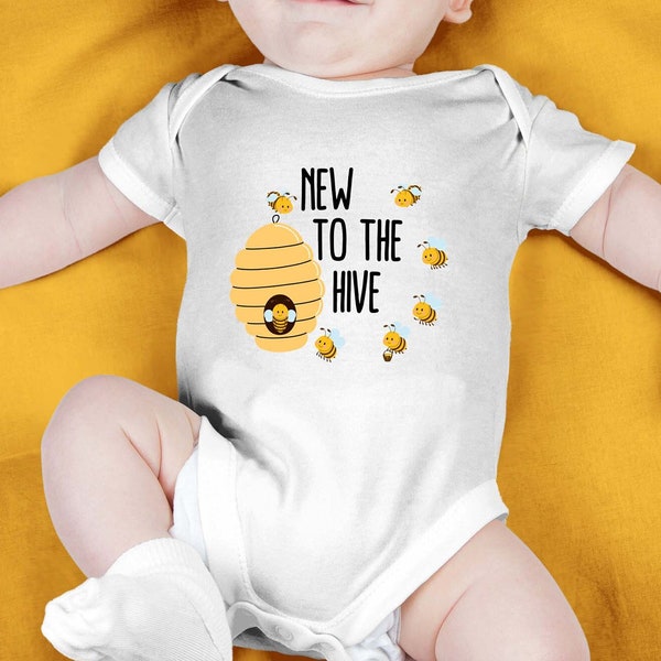 New to the hive babygrow babysuit perfect gift baby shower new born arrival little bee