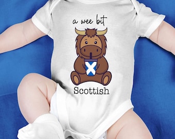 A wee bit scottish babysuit perfect gift baby shower new born arrival funny scotland