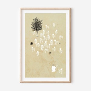 Jesus leaves the 99, Good shepherd, Digital print, Wall art, Bible wall art, Jesus art, Christian gift, Minimalist prints