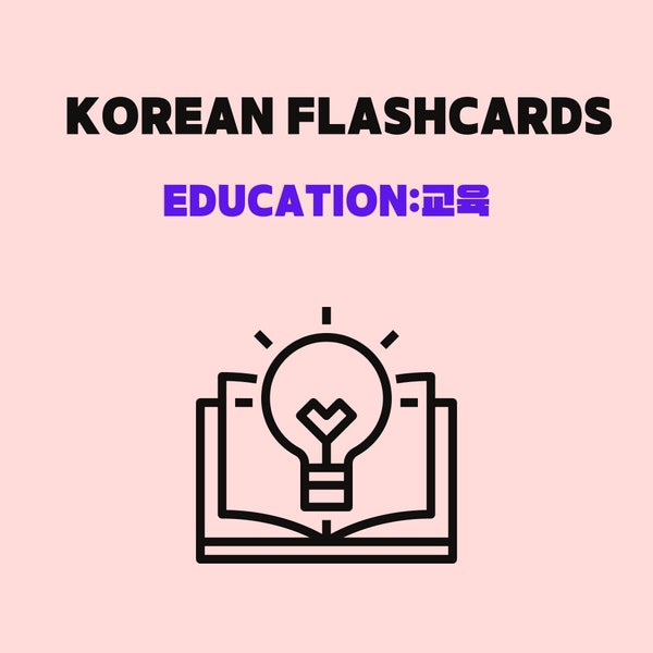 Korean Flash Cards Etsy