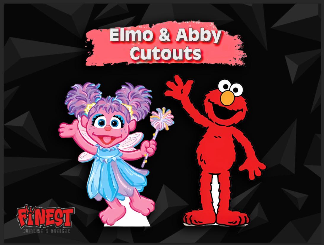 Elmo and Abby Cutout | Sesame Street Birthday Party Decor | Elmo and ...