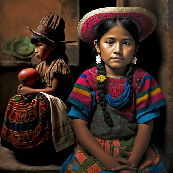 Guatemala, Guatemala Art, Guatemala Print, Guatemala Gift, Guatemala Souvenir, Guatemala Wall Art, Guatemala Artwork, Chapin, Vibrant