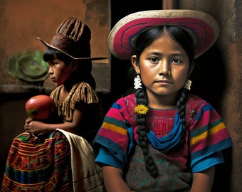 Guatemala, Guatemala Art, Guatemala Print, Guatemala Gift, Guatemala Souvenir, Guatemala Wall Art, Guatemala Artwork, Chapin, Vibrant