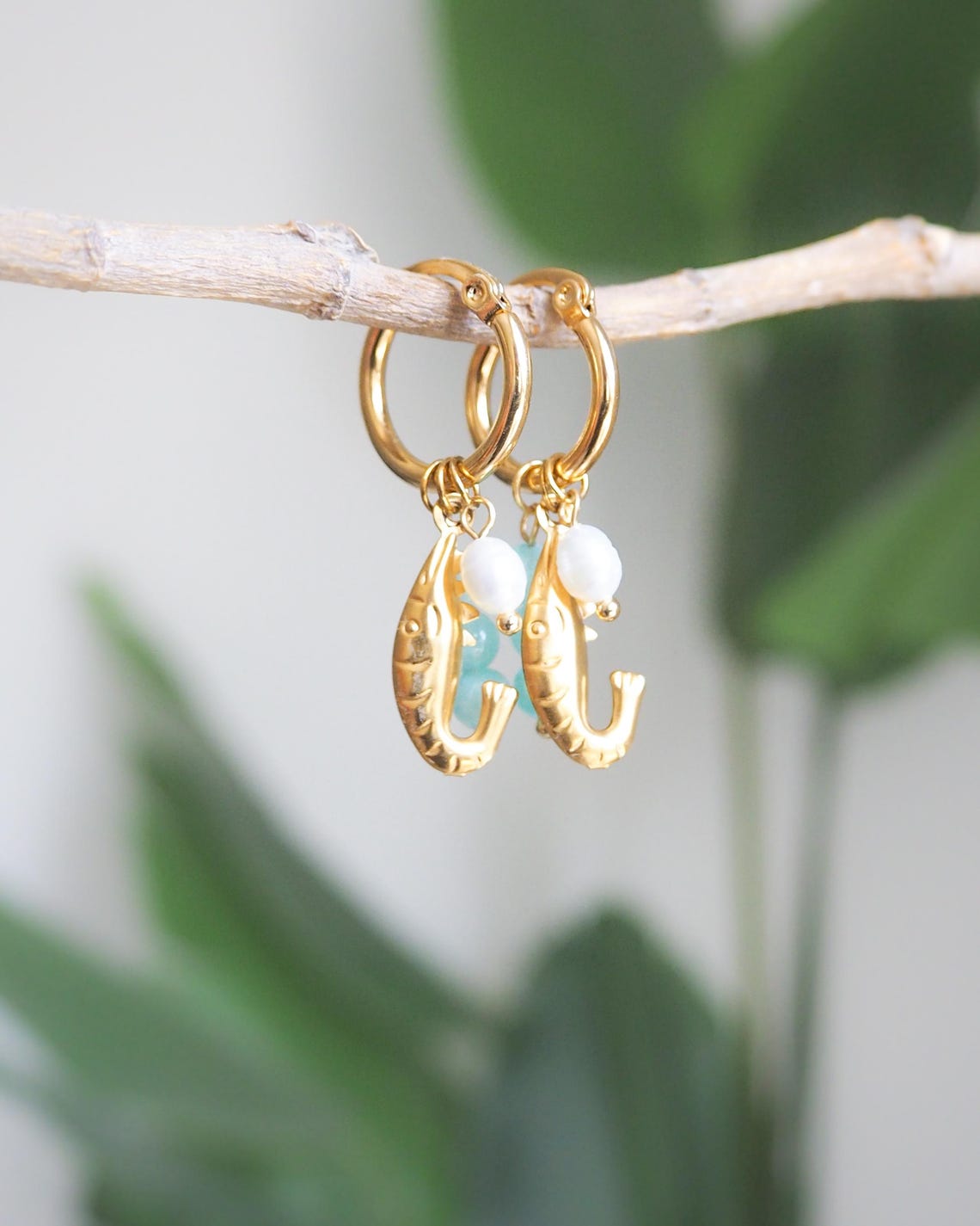 Orecchini Cerchi Con Perle d'Acqua Dolce Coltivate | Finura in Oro | Pandora