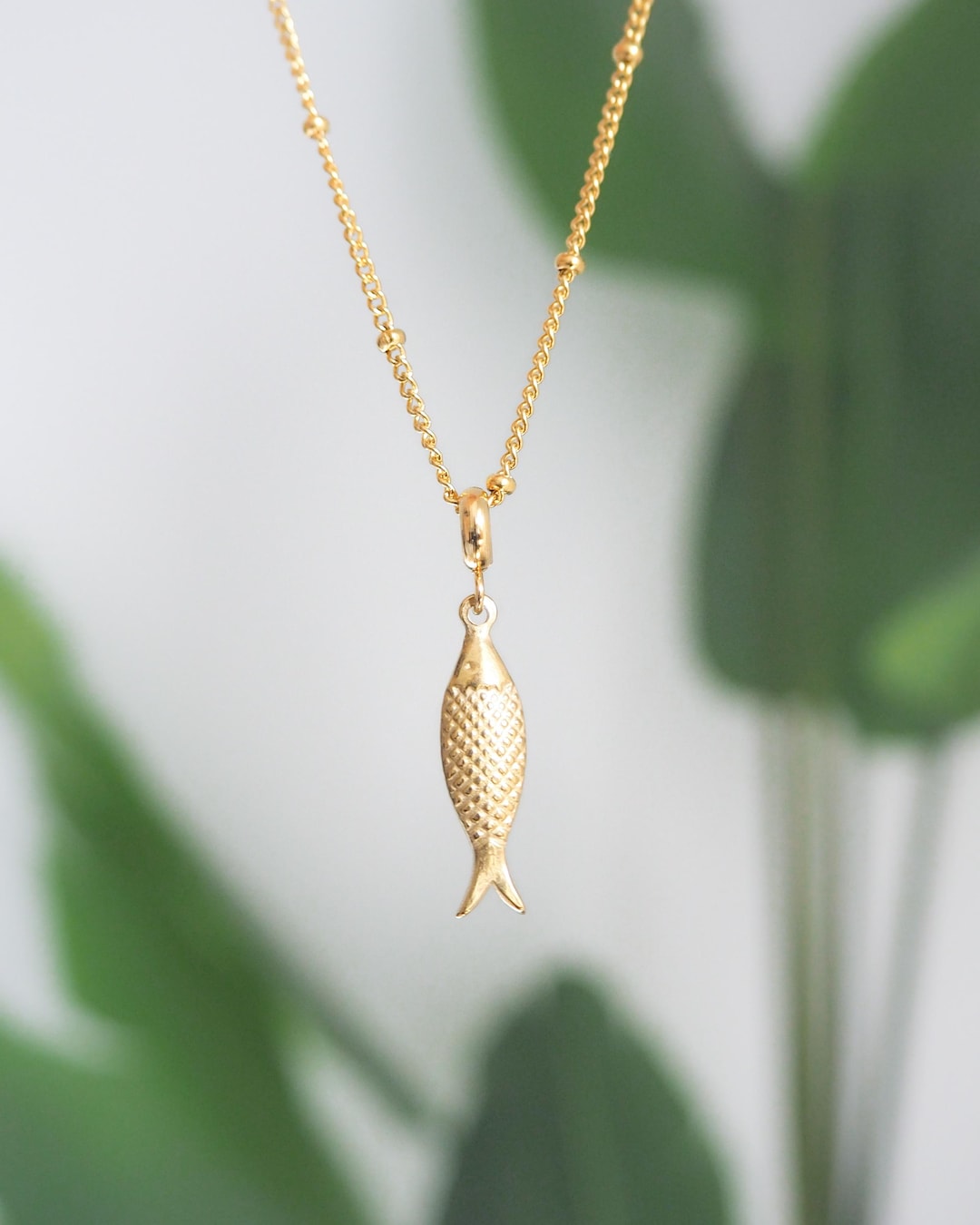 Liv Bella Vita Greta Sardine Fish Charm Necklace