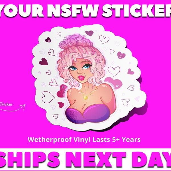 NSFWStickers, Custom OF Stickers, NSFWAnime, Free Shipping, Vinyl Stickers, NSFWArt, Sticker Custom, Decals, Labels, Anime Stickers, NSFW